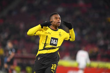COLOGNE, GERMANY - 20 HAZİRAN, 2024: Youssoufa Moukoko, 1.FC Koeln-Borussia Dortmund maçı Rhein Enerji Stadyumu 'nda