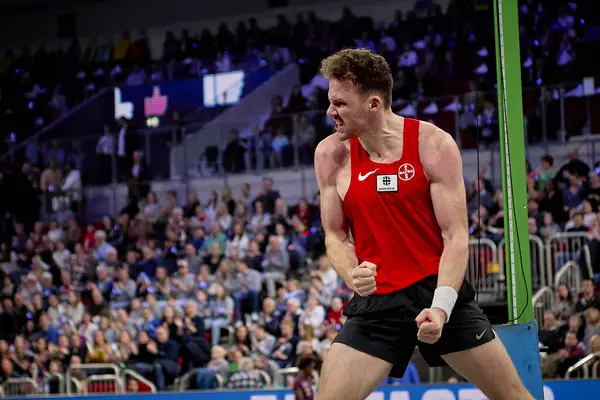 Dusseldorf Germany February 2024 Torben Blech Istaf Indoor Athletics Competition — Stock Photo, Image