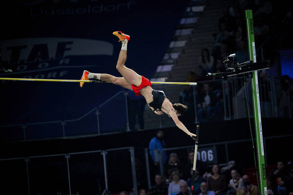 DUSSELDORF, GERMANY - 4 FEBRUARY, 2024: ZERNIKEL Oleg, ISTAF Indoor. Athletics competition at PSD BANK DOME