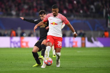 Leipzig, GERMANY - 13.02.24: Red Bull Arena 'da UEFA Şampiyonlar Ligi RB Leipzig' e karşı Real Madrid maçı