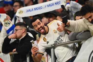 Leipzig, GERMANY - 13.02.24: Red Bull Arena 'da UEFA Şampiyonlar Ligi RB Leipzig' e karşı Real Madrid maçı