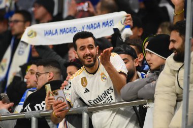 Leipzig, GERMANY - 13.02.24: Red Bull Arena 'da UEFA Şampiyonlar Ligi RB Leipzig' e karşı Real Madrid maçı