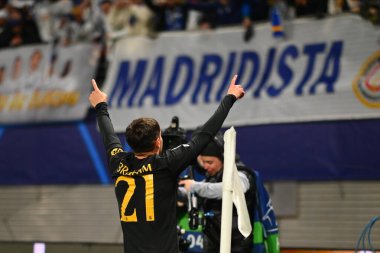 Leipzig, GERMANY - 13.02.24: Brahim Diaz, Red Bull Arena 'da UEFA Şampiyonlar Ligi RB Leipzig - Real Madrid maçı