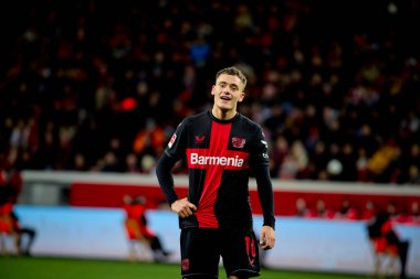 LEVERKUSEN, GERMANY - 23 Şubat 2024: Florian Wirtz, The Bundesliga maçı FC Bayer 04 Leverkusen 1 'e karşı. Bayarena 'da FSV Mainz 05