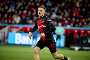 LEVERKUSEN, GERMANY - 23 Şubat 2024: Florian Wirtz, The Bundesliga maçı FC Bayer 04 Leverkusen 1 'e karşı. Bayarena 'da FSV Mainz 05