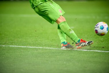 LEVERKUSEN, ALMANY - 23 Şubat 2024: Robin Zentner, The Bundesliga maçı FC Bayer 04 Leverkusen 1 'e karşı. Bayarena 'da FSV Mainz 05