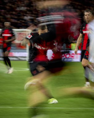LEVERKUSEN, ALMANY - 23 Şubat 2024: Bundesliga maçı FC Bayer 04 Leverkusen 1 'e karşı. Bayarena 'da FSV Mainz 05