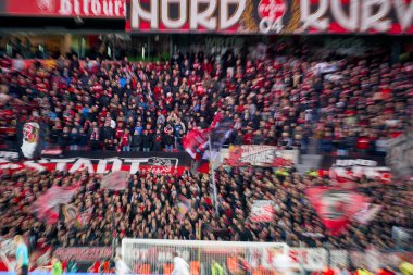 LEVERKUSEN, ALMANY - 23 Şubat 2024: Bundesliga maçı FC Bayer 04 Leverkusen 1 'e karşı. Bayarena 'da FSV Mainz 05