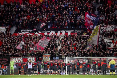 LEVERKUSEN, ALMANY - 23 Şubat 2024: Bundesliga maçı FC Bayer 04 Leverkusen 1 'e karşı. Bayarena 'da FSV Mainz 05
