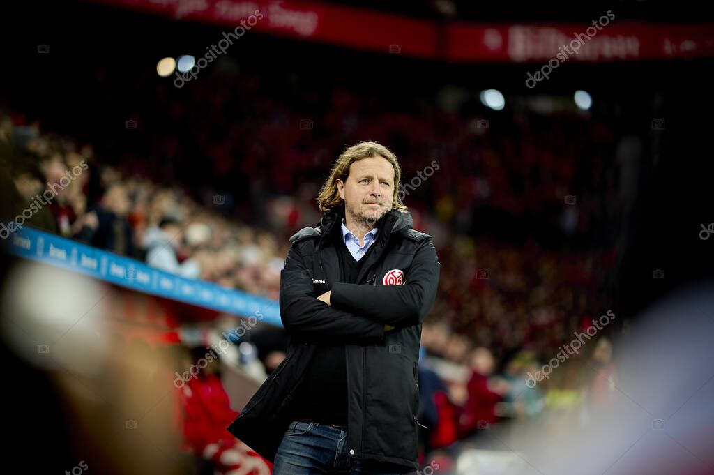 LEVERKUSEN, GERMANY - 23 FEBRUARY, 2024: Bo Henriksen, The Bundesliga match FC Bayer 04 Leverkusen vs 1. FSV Mainz 05 at BayArena
