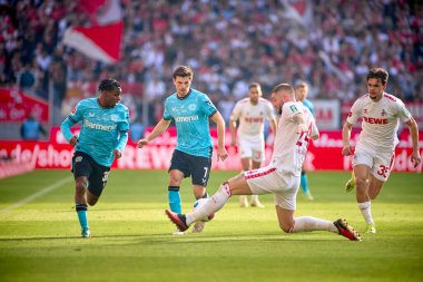 COLOGNE, ALMANY - 3 Mart 2024: Jonas Hofmann Bundesliga 1 'in futbol maçı sırasında. FC Koeln, Bayer 04 Leverkusen 'e karşı Rhein Enerji Stadyumu' nda