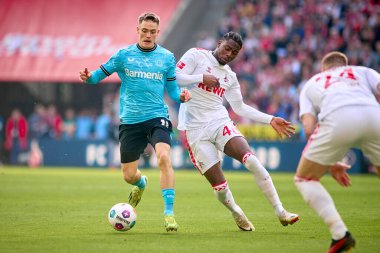 COLOGNE, ALMANY - 3 Mart 2024: Florian Wirtz Bundesliga 1 'in futbol maçı sırasında. FC Koeln, Bayer 04 Leverkusen 'e karşı Rhein Enerji Stadyumu' nda