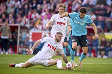 COLOGNE, ALMANY - 3 Mart 2024: Jonas Hofmann Bundesliga 1 'in futbol maçı sırasında. FC Koeln, Bayer 04 Leverkusen 'e karşı Rhein Enerji Stadyumu' nda