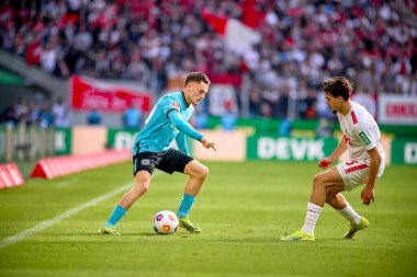 COLOGNE, ALMANY - 3 Mart 2024: Florian Wirtz Bundesliga 1 'in futbol maçı sırasında. FC Koeln, Bayer 04 Leverkusen 'e karşı Rhein Enerji Stadyumu' nda