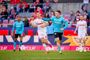 COLOGNE, ALMANY - 3 Mart 2024: Florian Wirtz Bundesliga 1 'in futbol maçı sırasında. FC Koeln, Bayer 04 Leverkusen 'e karşı Rhein Enerji Stadyumu' nda