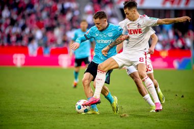 COLOGNE, ALMANY - 3 Mart 2024: Florian Wirtz Bundesliga 1 'in futbol maçı sırasında. FC Koeln, Bayer 04 Leverkusen 'e karşı Rhein Enerji Stadyumu' nda