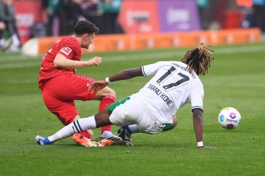 MOENCHENGLADBACH, ALMANY - 9 Mart 2024: Bundesliga Borussia Moenchengladbach 1. FC Koeln Borussia Parkı 'nda