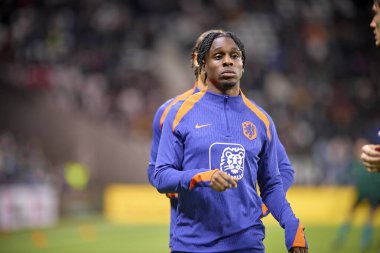 FRANKFURT, GERMANY - 26 Mart 2024 Jeremie Frimpong, Almanya - Hollanda Deutsche Bank Park 'ta