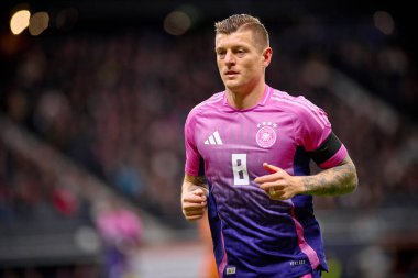 FRANKFURT, GERMANY - 26 Mart 2024: Toni Kroos, Almanya - Hollanda Deutsche Bank Park 'ta