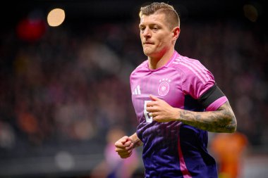 FRANKFURT, GERMANY - 26 Mart 2024: Toni Kroos, Almanya - Hollanda Deutsche Bank Park 'ta