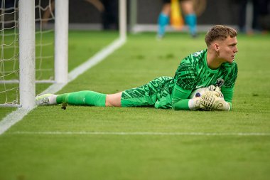 FRANKFURT, GERMANY - 26 Mart 2024: Dost futbol maçı Almanya - Hollanda Deutsche Bank Park 'ta