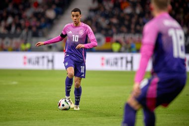 FRANKFURT, GERMANY - 26 Mart 2024: Jamal Musiala, Almanya - Hollanda Deutsche Bank Park 'ta