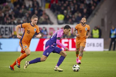 FRANKFURT, GERMANY - 26 Mart 2024: Jamal Musiala, Almanya - Hollanda Deutsche Bank Park 'ta