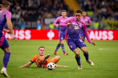 FRANKFURT, GERMANY - 26 Mart 2024: Jamal Musiala, Almanya - Hollanda Deutsche Bank Park 'ta