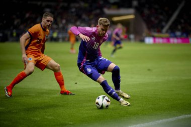 FRANKFURT, GERMANY - 26 Mart 2024: Maximilian Mittelstaedt, Almanya - Hollanda Deutsche Bank Park 'ta