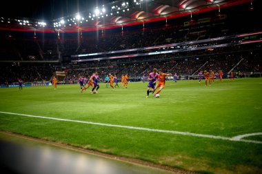 FRANKFURT, GERMANY - 26 Mart 2024: Dost futbol maçı Almanya - Hollanda Deutsche Bank Park 'ta