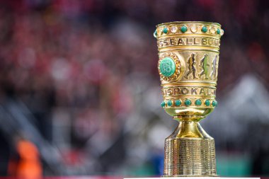 LEVERKUSEN, Almanya - 3 NİSAN, 2024: Almanya Kupası. Bayarena 'da DFB Pokal