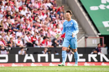 COLOGNE, ALMANY - 6 Nisan 2024: Manuel Riemann, Bundesliga 1 'in futbol maçı. FC Koeln, VfL Bochum 1848 'e karşı Rhein Enerji Stadyumu' nda.