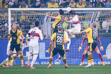 DORTMUND, GERMANY - 6 Nisan 2024: Signal Iduna Park 'ta Bundesliga Borussia Dortmundh - Stuttgart maçı