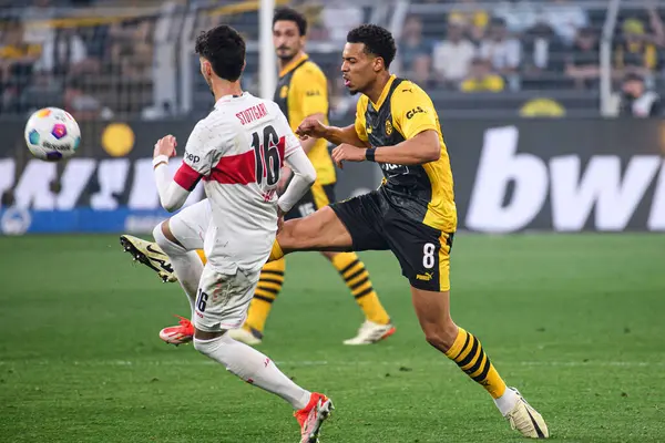 DORTMUND, GERMANY - 6 Nisan 2024: Felix Nmecha The football match of Bundesliga Borussia Dortmundh vs Stuttgart at Signal Iduna Park