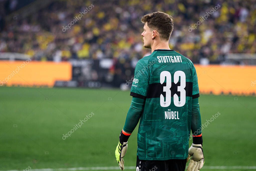 DORTMUND, GERMANY - 6 APRIL, 2024: Alexander Nuebel. The football match of Bundesliga Borussia Dortmundh vs Stuttgart at Signal Iduna Park