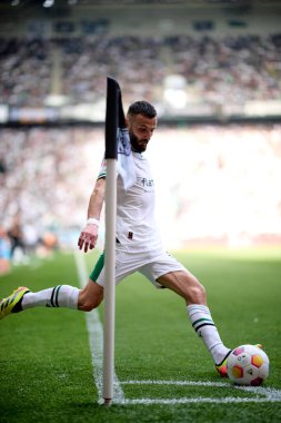 MOENCHENGLADBACH, GERMANY - 13 Nisan 2024: Bundesliga Borussia Moenchengladbach Borussia Dortmund 'a karşı Borussia Park' ta oynanan futbol maçı