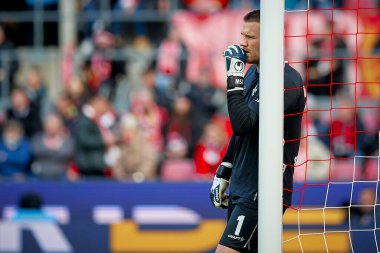 COLOGNE, GERMANY - 20 Nisan 2024: Marcel Schuhen, Rhein Enerji Stadyumu 'nda 1.FC Koeln-SV Darmstadt maçı