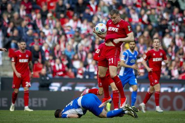 COLOGNE, GERMANY - 20 Nisan 2024: Steffen Tigges, Rhein Energie Stadion 'da 1.FC Koeln ile SV Darmstadt maçının maçı