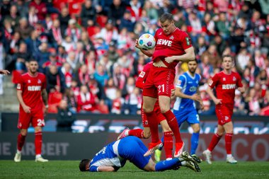 COLOGNE, GERMANY - 20 APRIL, 2024: Steffen Tigges, The football match of 1.FC Koeln vs SV Darmstadt at Rhein Energie Stadion clipart