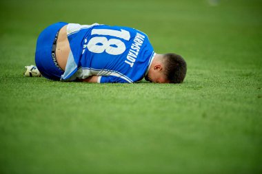 COLOGNE, GERMANY - 20 Nisan 2024: Mathias Honsak, Rhein Energie Stadion 'da 1.FC Koeln - SV Darmstadt maçında