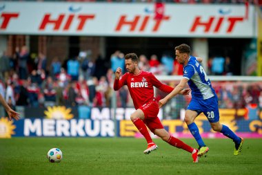 COLOGNE, GERMANY - 20 Nisan 2024: Mark Uth, Rhein Enerji Stadyumu 'nda 1.FC Koeln' e karşı SV Darmstadt maçı