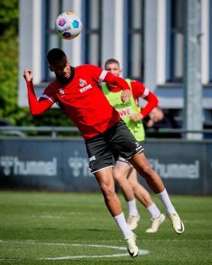 COLOGNE, GERMANY - 23 Nisan 2024: Linton Maina, Geissbockhei Geissbockhei 'de 1 FC Koeln Uygulaması