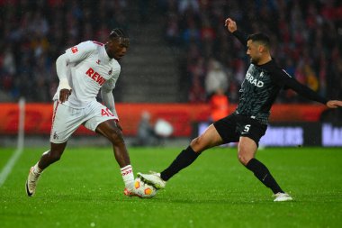 Kolej, Almanya - 4 Mayıs 2024: 1 numaralı Bundesliga maçı. FC Koeln, Rhein Enerji Stadyumu 'nda Freiburg' a karşı.