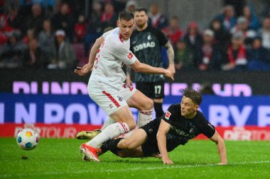 Kolej, Almanya - 4 Mayıs 2024: 1 numaralı Bundesliga maçı. FC Koeln, Rhein Enerji Stadyumu 'nda Freiburg' a karşı.
