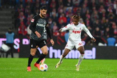 Kolej, Almanya - 4 Mayıs 2024: 1 numaralı Bundesliga maçı. FC Koeln, Rhein Enerji Stadyumu 'nda Freiburg' a karşı.