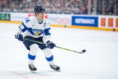 PRAG, CZECH REPUBLIC - 13 Mayıs 2024: IIHF 2024 Dünya Buz Hokeyi Şampiyonası Norveç 'e karşı O2 Arena' da