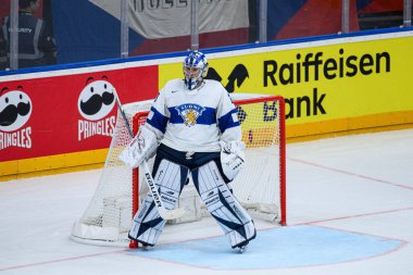 PRAG, CZECH REPUBLIC - 13 Mayıs 2024: IIHF 2024 Dünya Buz Hokeyi Şampiyonası Norveç 'e karşı O2 Arena' da