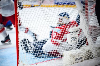 PRAG, CZECH Cumhuriyet - 20 Mayıs 2024: IIHF 2024 Buz Hokeyi Dünya Şampiyonası Finlandiya - O2 Arena 'da Danimarka