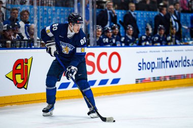 PRAG, CZECH Cumhuriyet - 20 Mayıs 2024: IIHF 2024 Buz Hokeyi Dünya Şampiyonası Finlandiya - O2 Arena 'da Danimarka