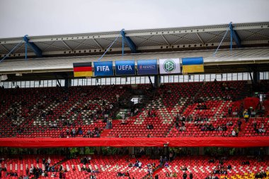 NUREMBERG, GERMANY - 3 Haziran 2024: Max Morlock Stadyumu 'nda Alman-Ukrayna dostluk maçı